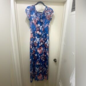 Women's Floral Maxi Dress Size S Love Lattice Front Festival Summer Asos Long